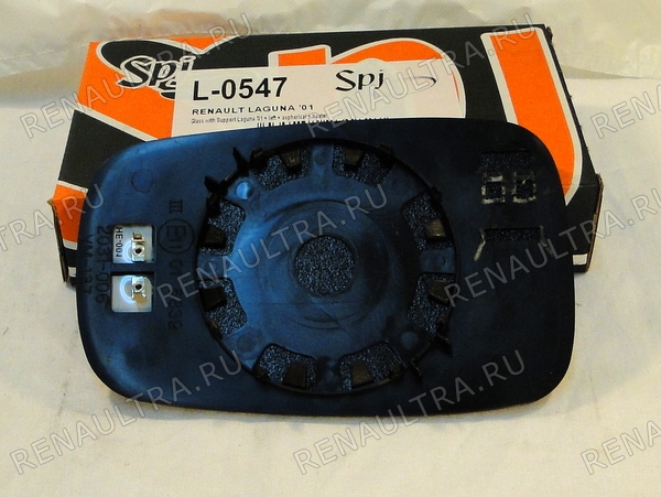 Фото запчасти рено renault parts, nissan ниссан: Зеркальный элемент левый с обогревом Laguna II Код производителя L-0547 Производитель Spj 
