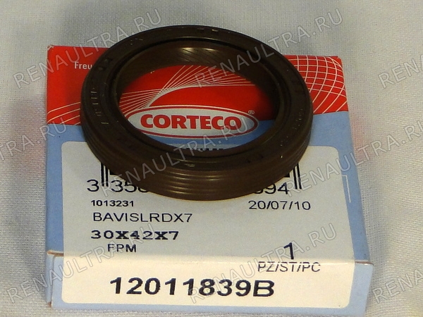 Фото запчасти рено renault parts, nissan ниссан: Сальник р/в 30x42x7 (logan) Код производителя 12011839B Производитель CORTECO 